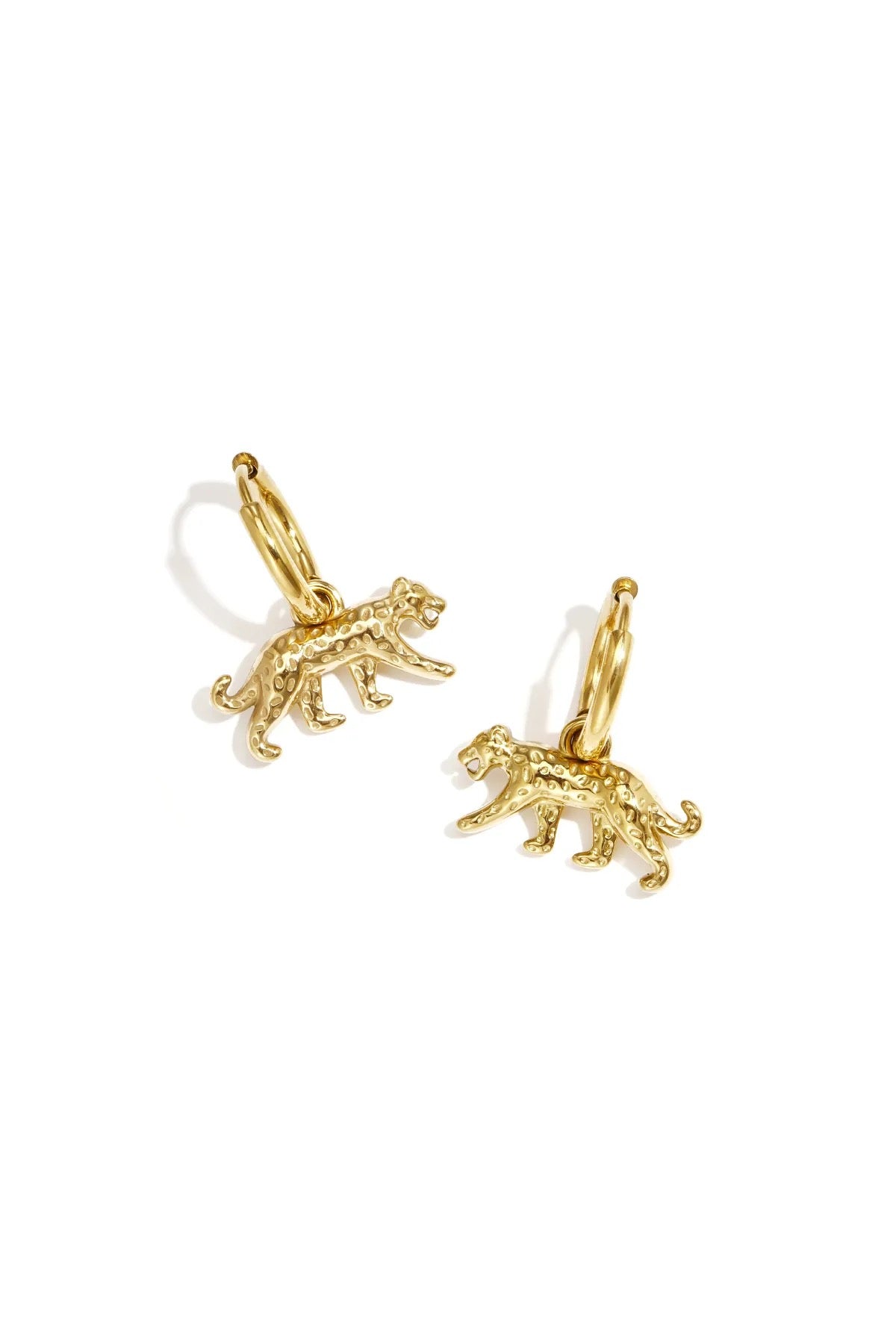 Panther earrings gold