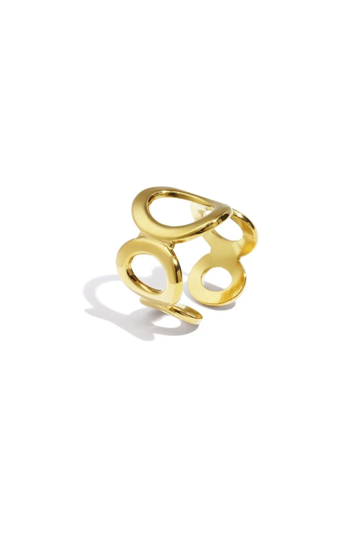 Open circle ring gold