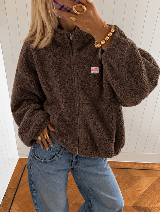 Teddy vest brown