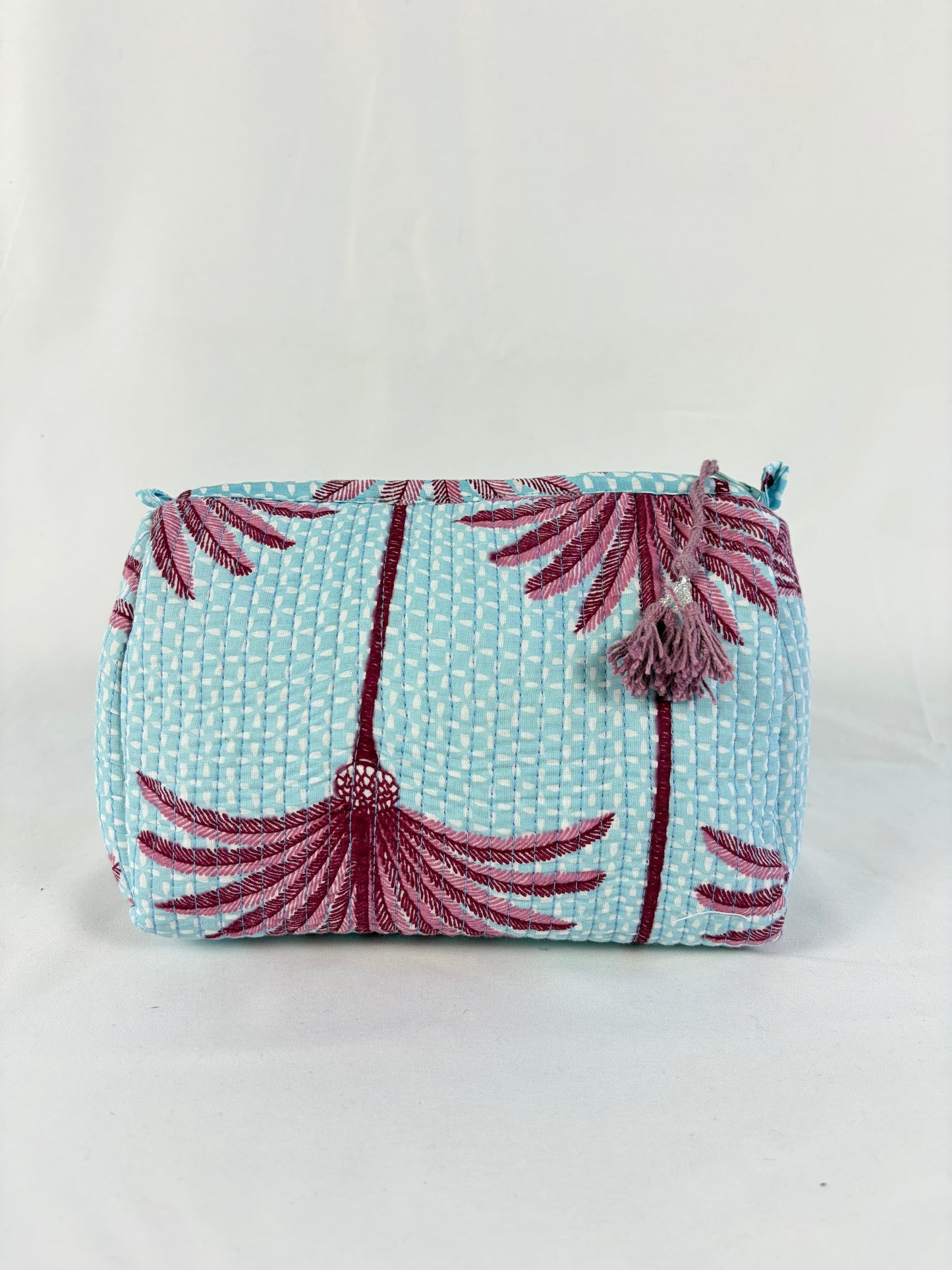 Pink palms toiletry bag M