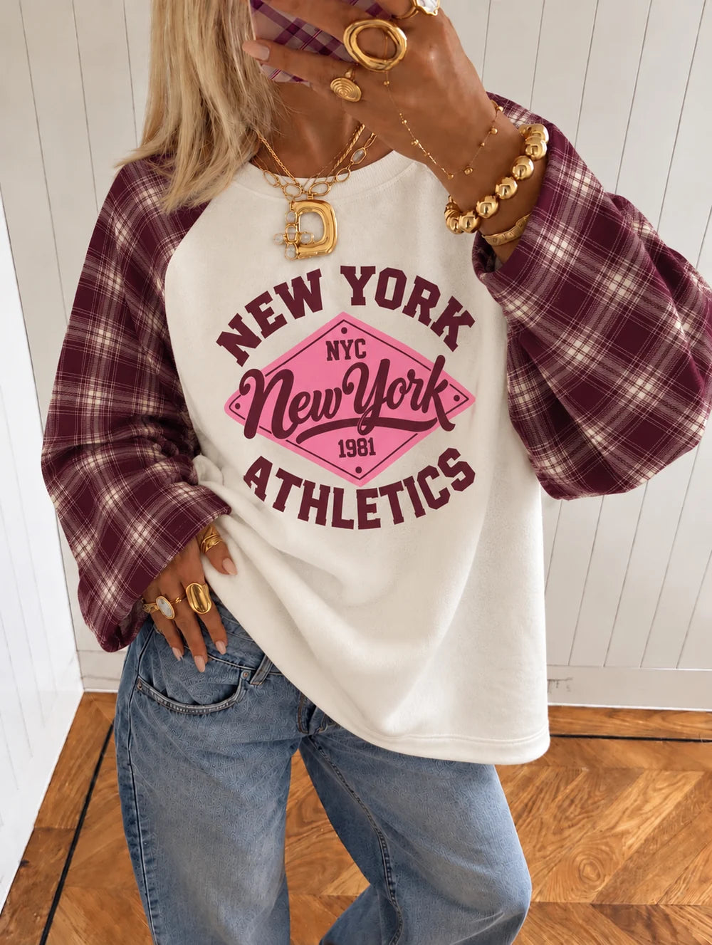 NY longsleeve bordeaux