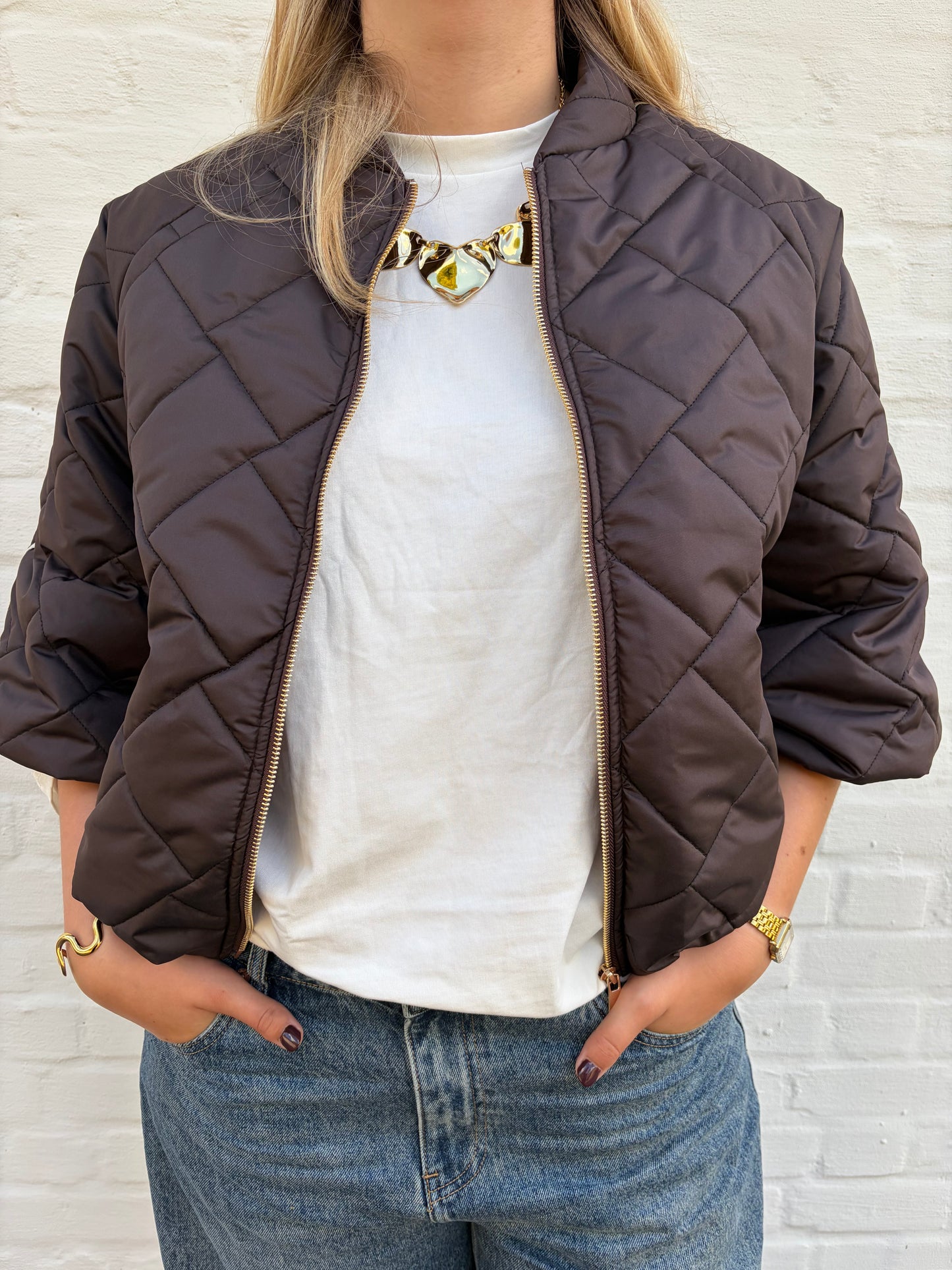 Puff jacket brown