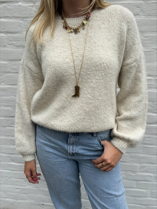 Basic comfy trui beige