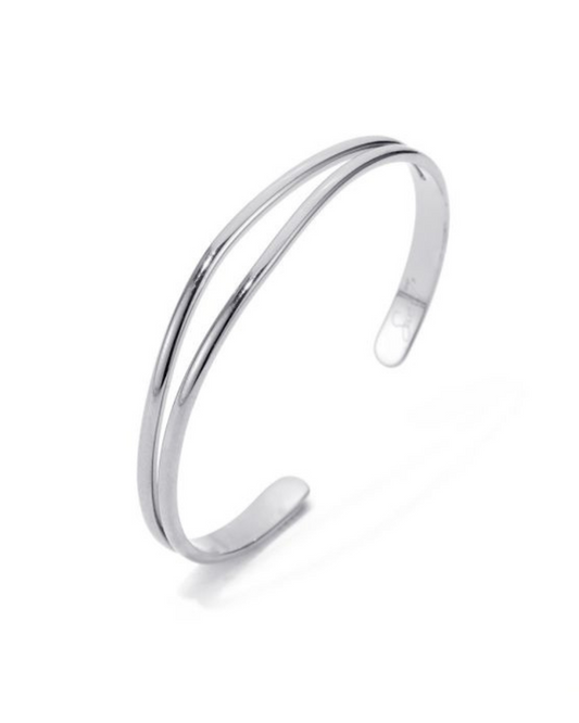 Double bangle silver