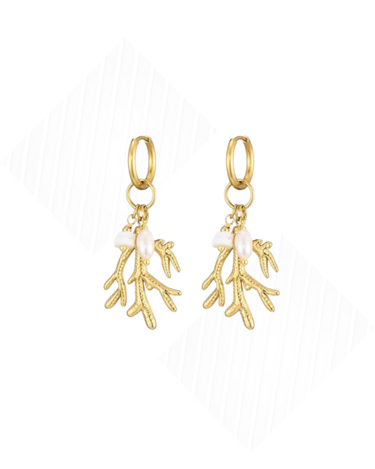 Sea earrings gold