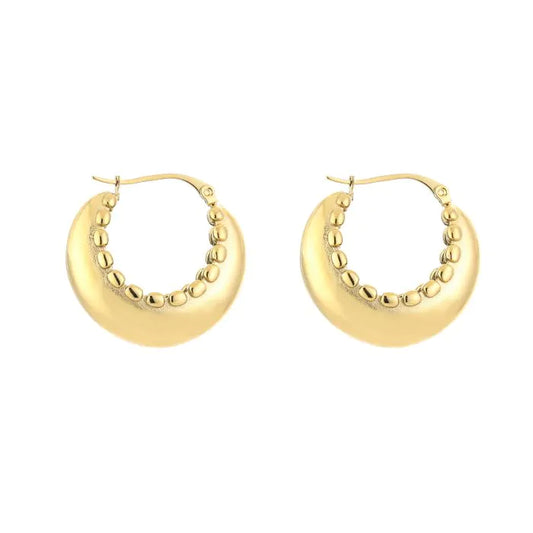 Boho hoop earring gold