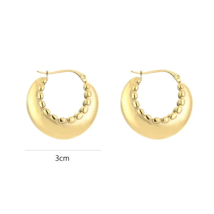 Boho hoop earring gold