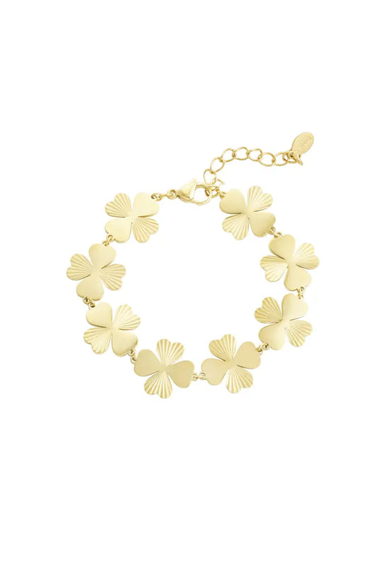 Bold blooms bracelet gold