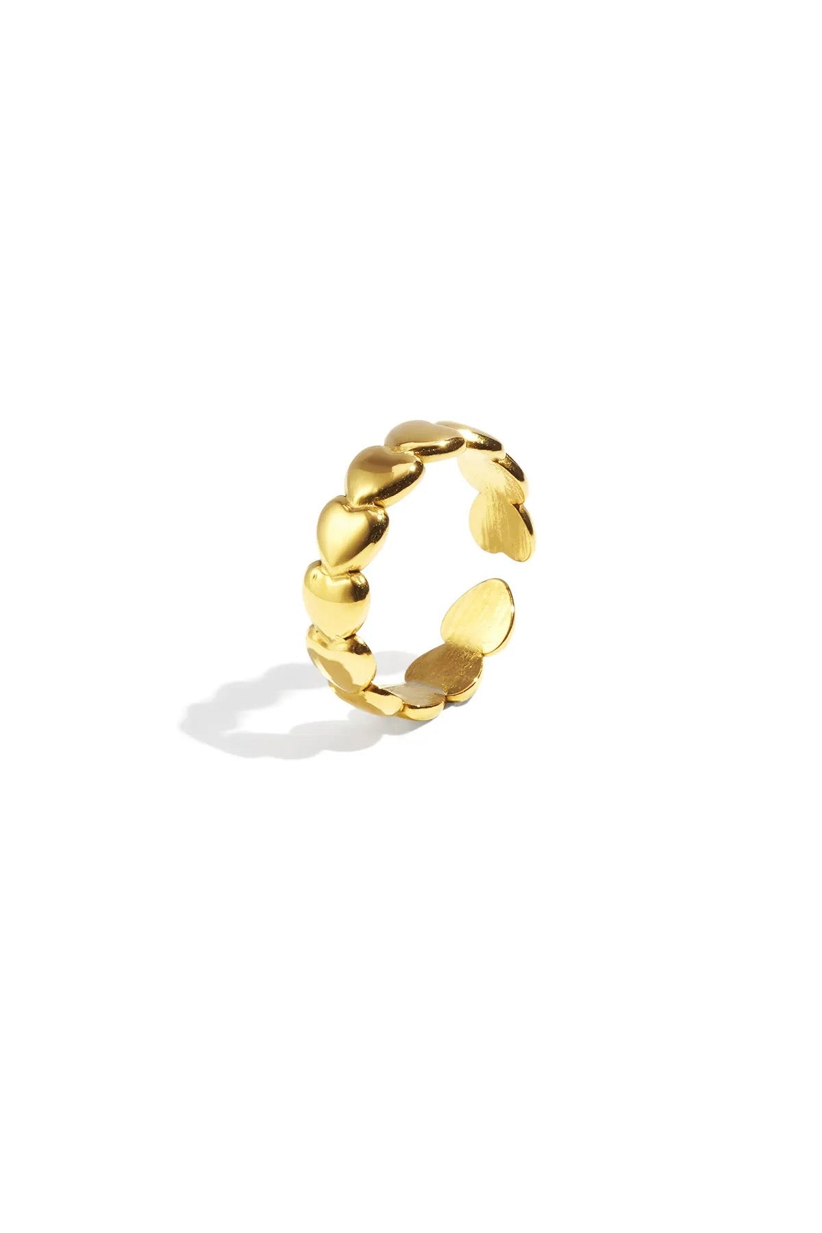 Minimalist heart ring gold