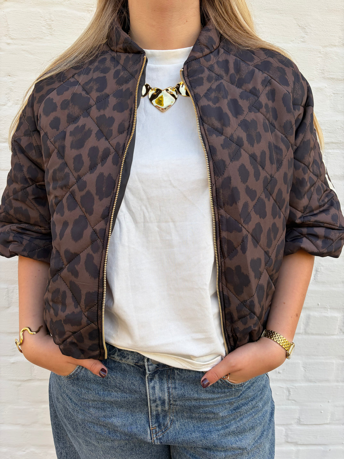 Puff jacket panther