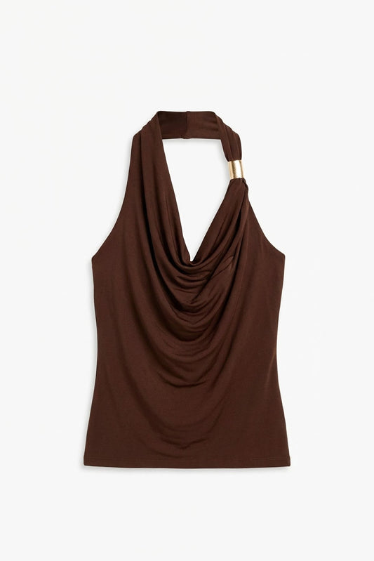 Bucle top brown