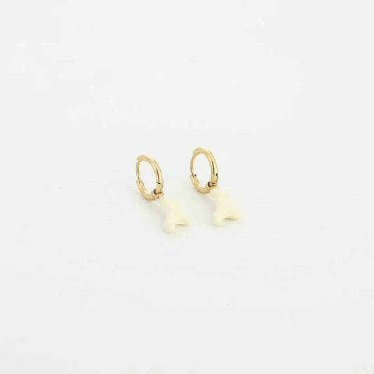 Coral small earring beige