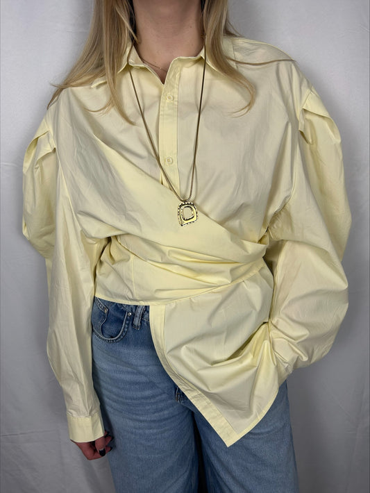 Crossed blouse yellow