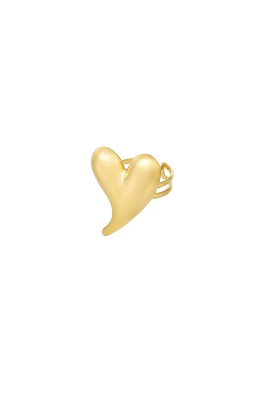 Curvy love ring gold