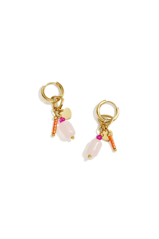 Cute earring beads pink