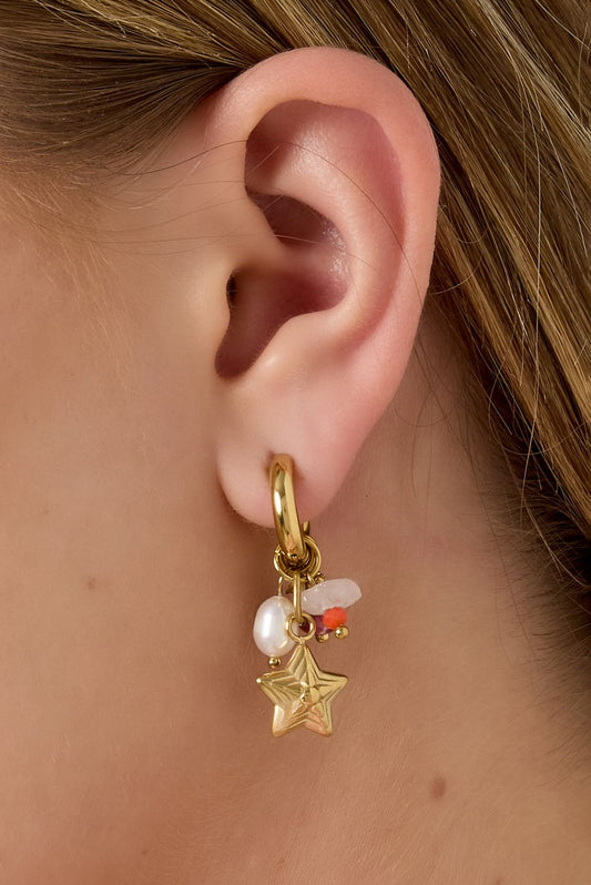 Daily simple star earring gold