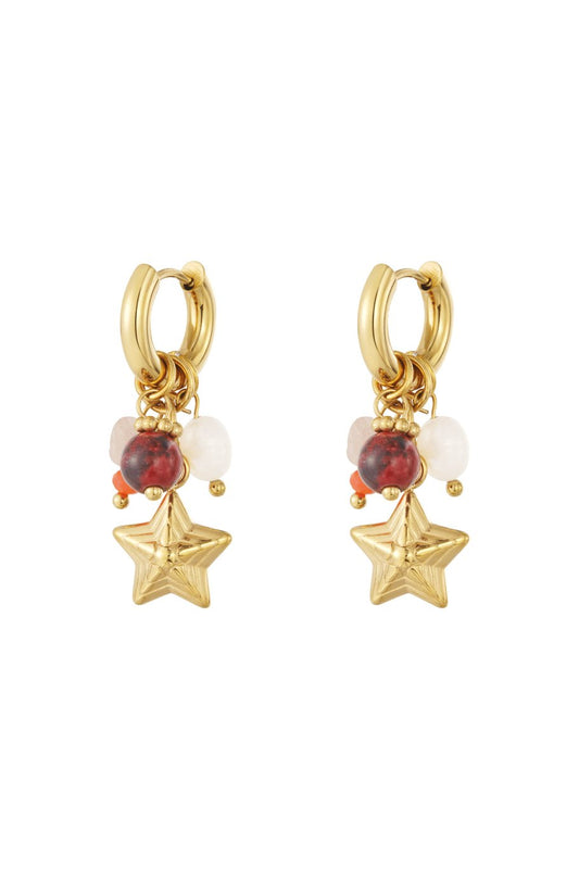 Daily simple star earring gold