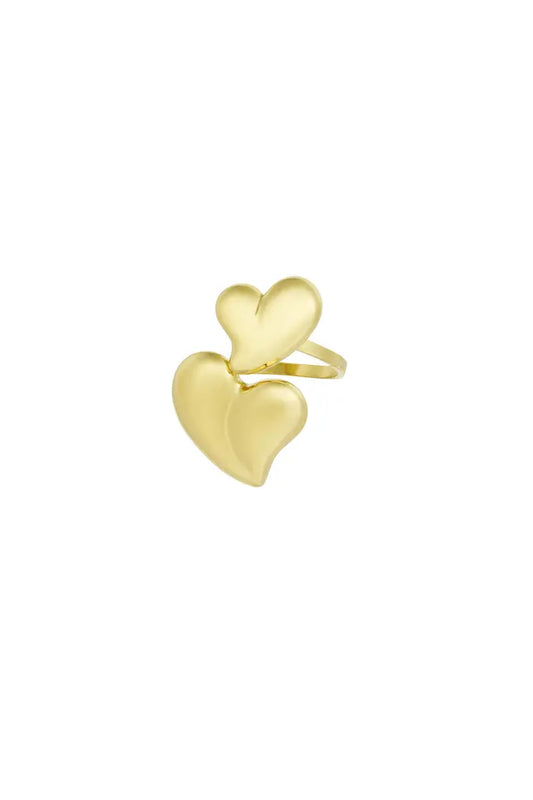 Double love ring gold