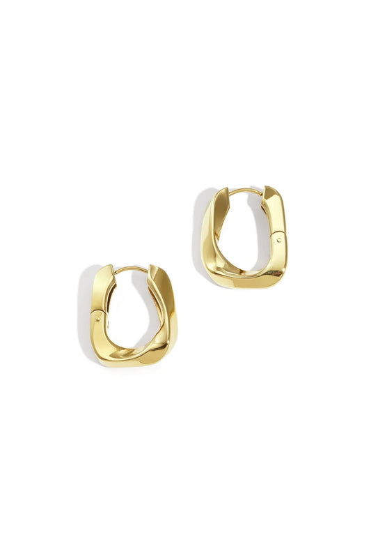 Earring hoop swing gold