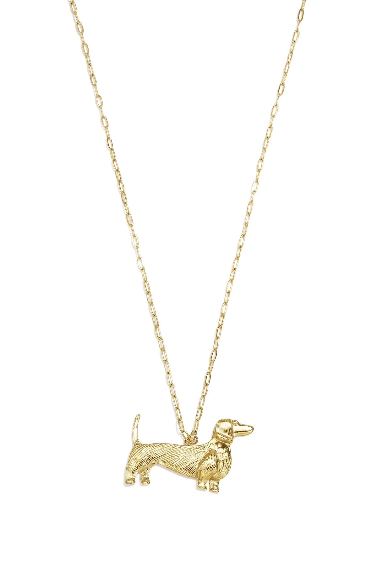 Teckel necklace long gold