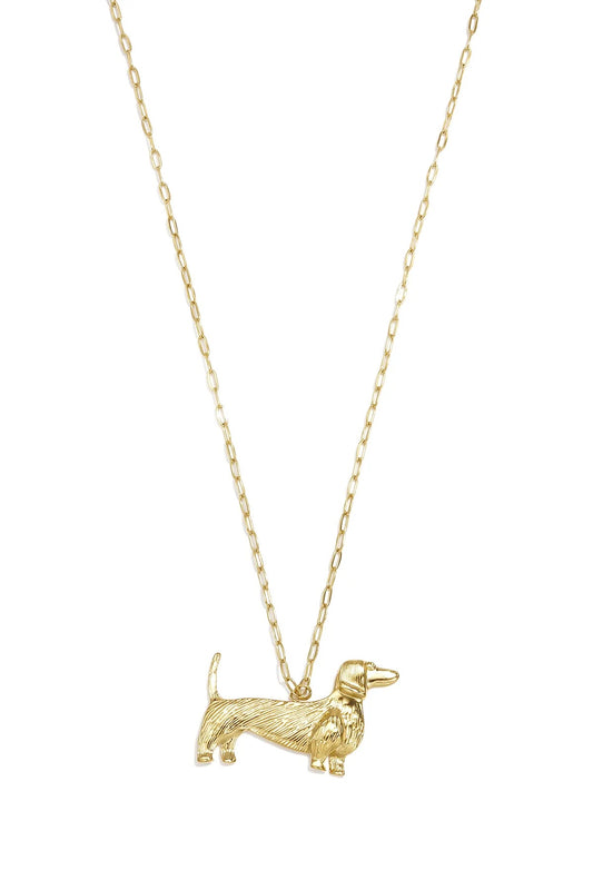 Teckel necklace long gold