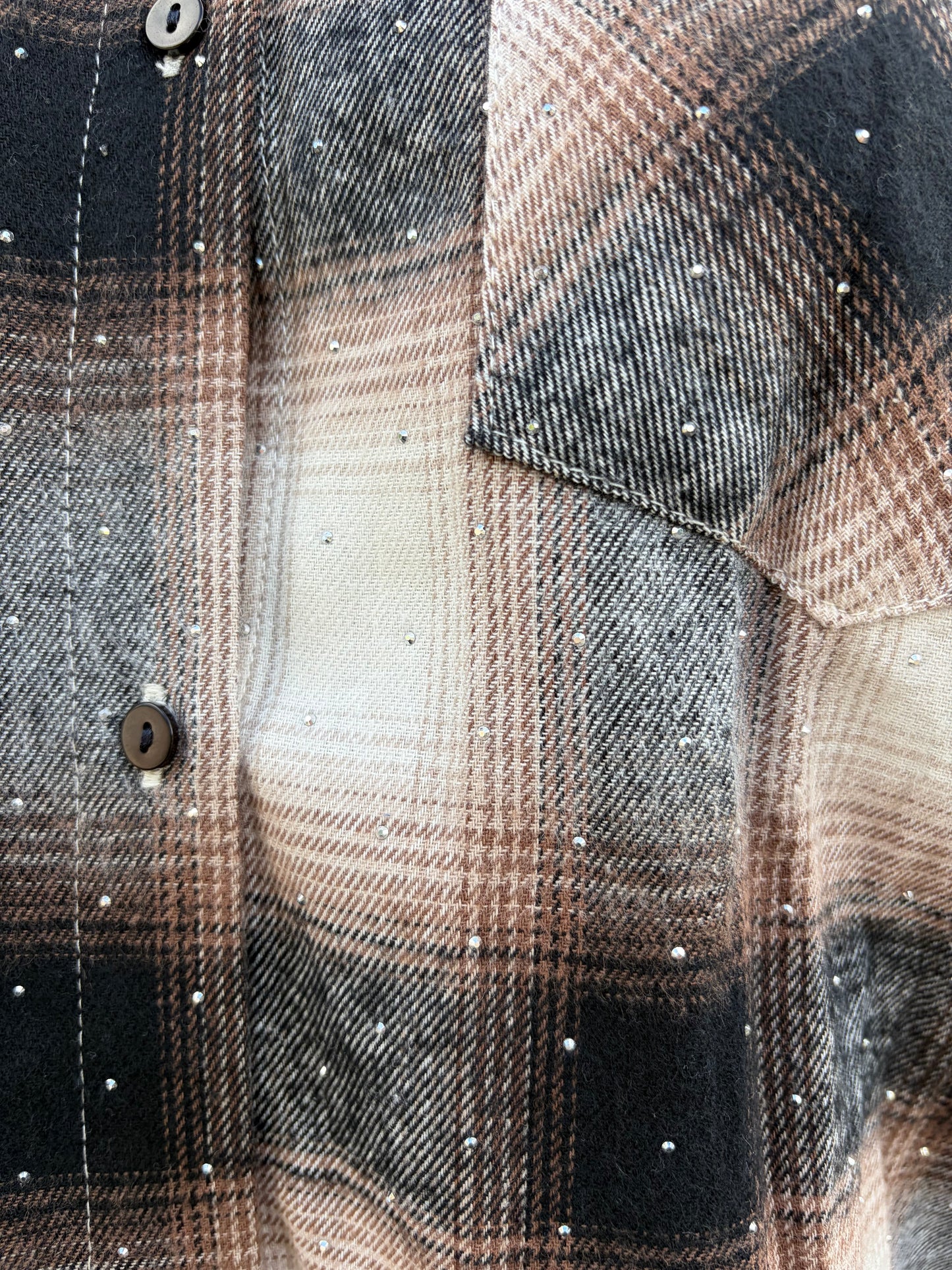 Glitter blouse brown