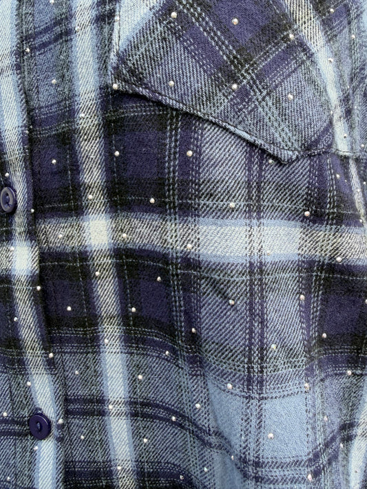 Glitter blouse blue