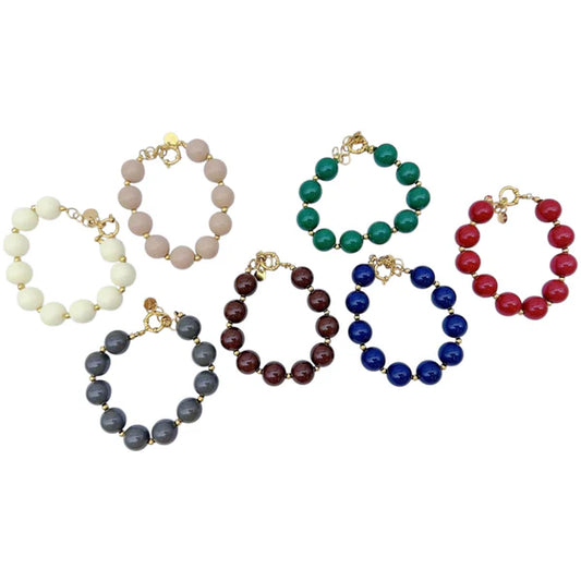 Fall beads bracelet dark green
