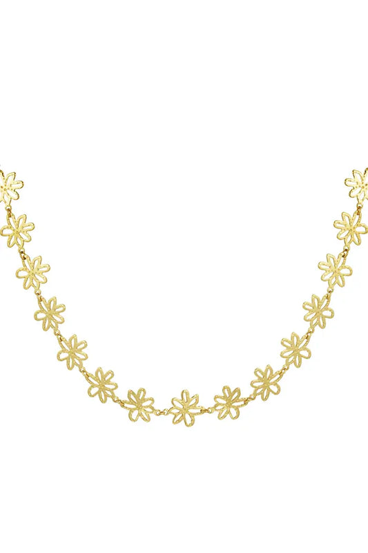 Flower party necklace gold