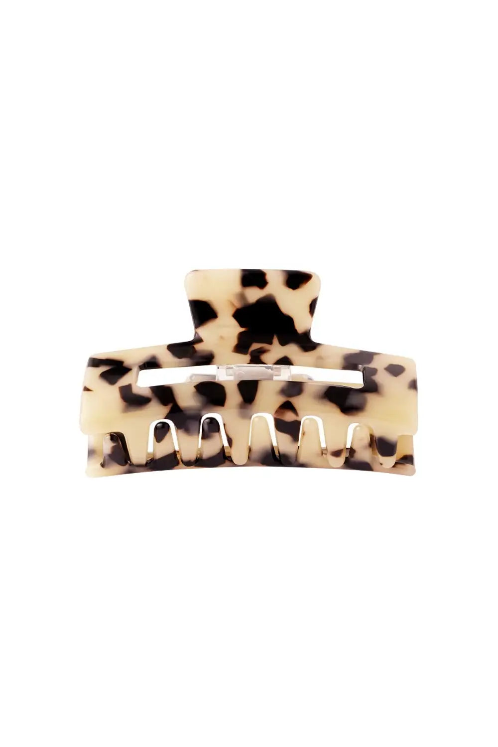 Haarclip spotted beige