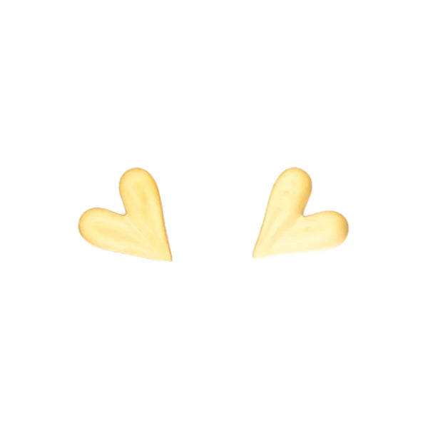 Heart stud gold 3 cm