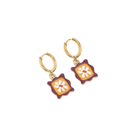 Lotus earrings gold