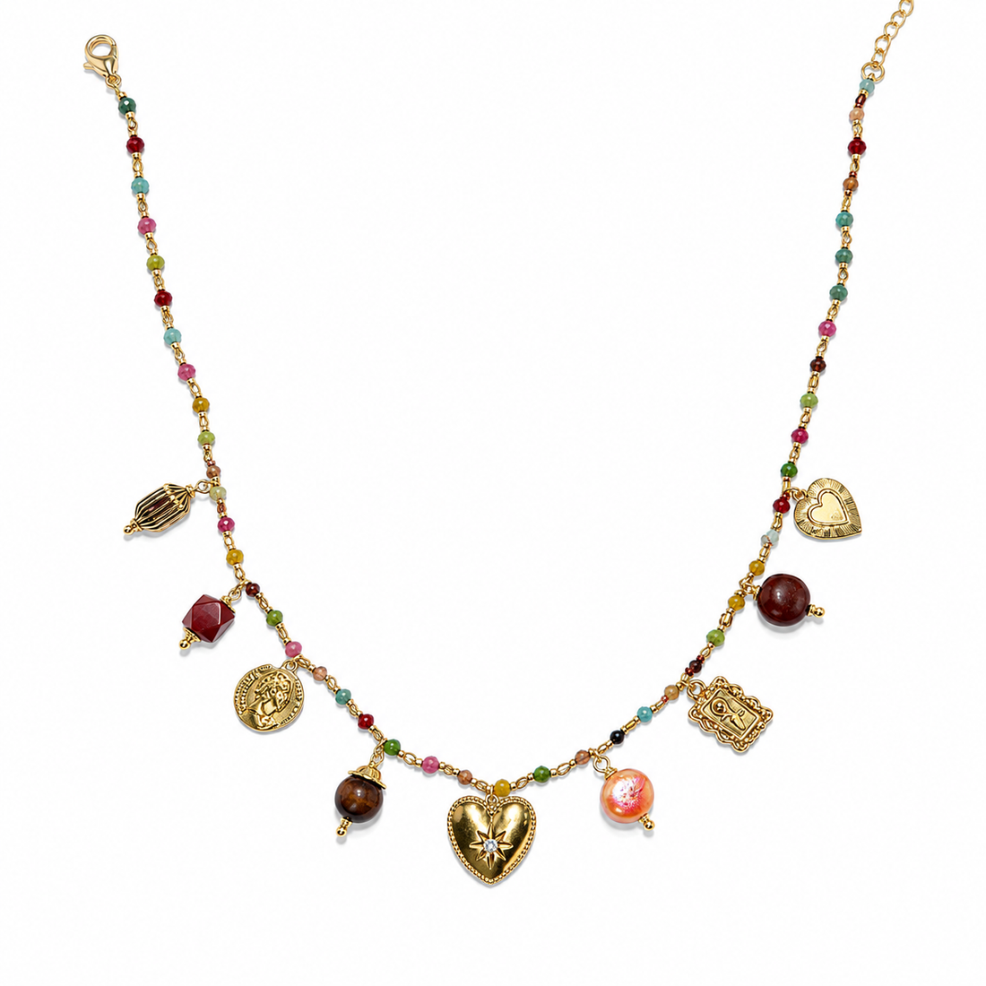 Lovely beads necklace gold