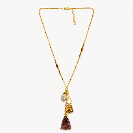 Moscow necklace long gold