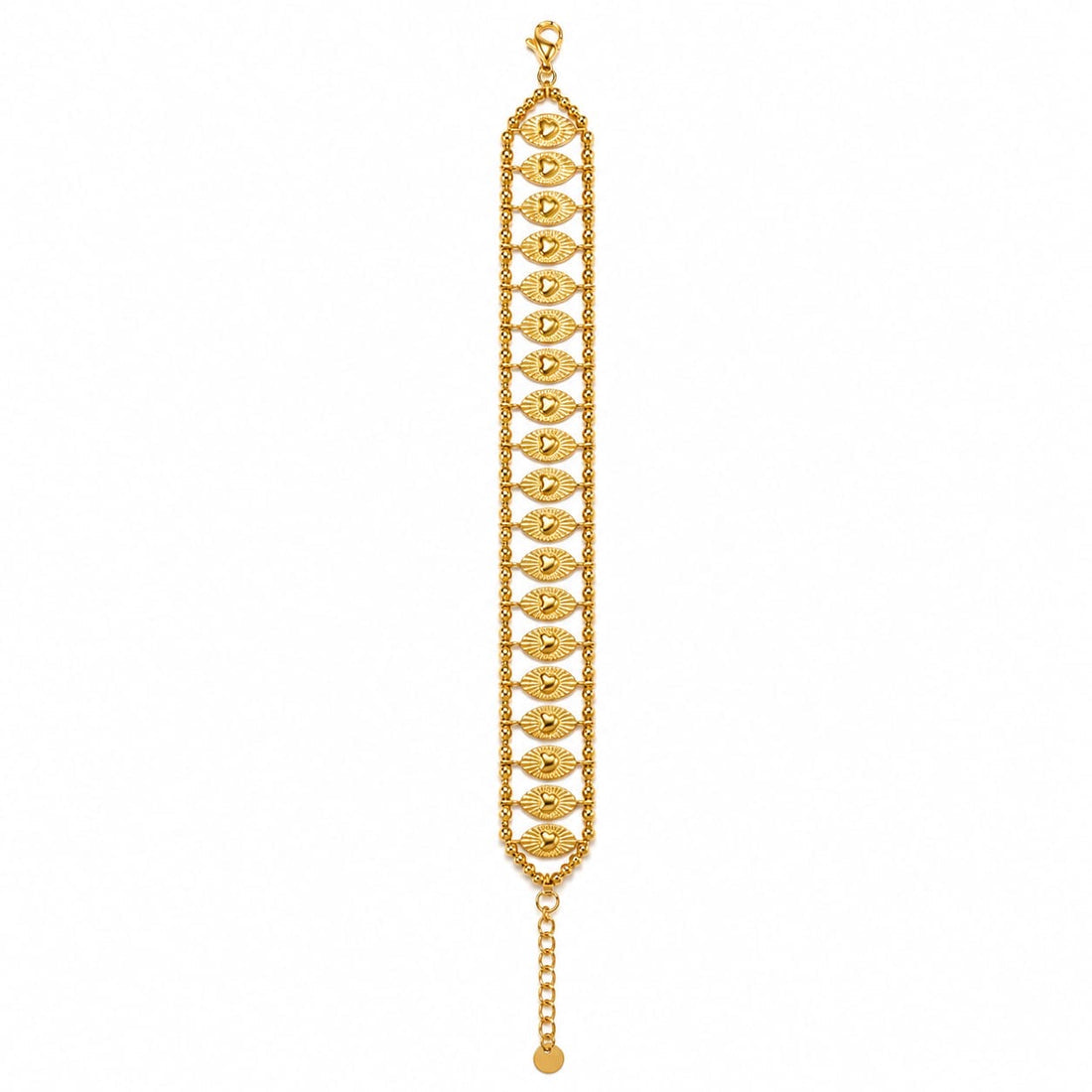 Boho heart bracelet gold