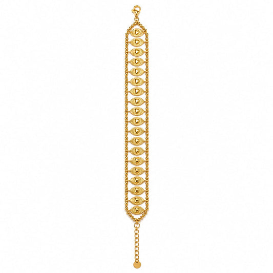 Boho heart bracelet gold