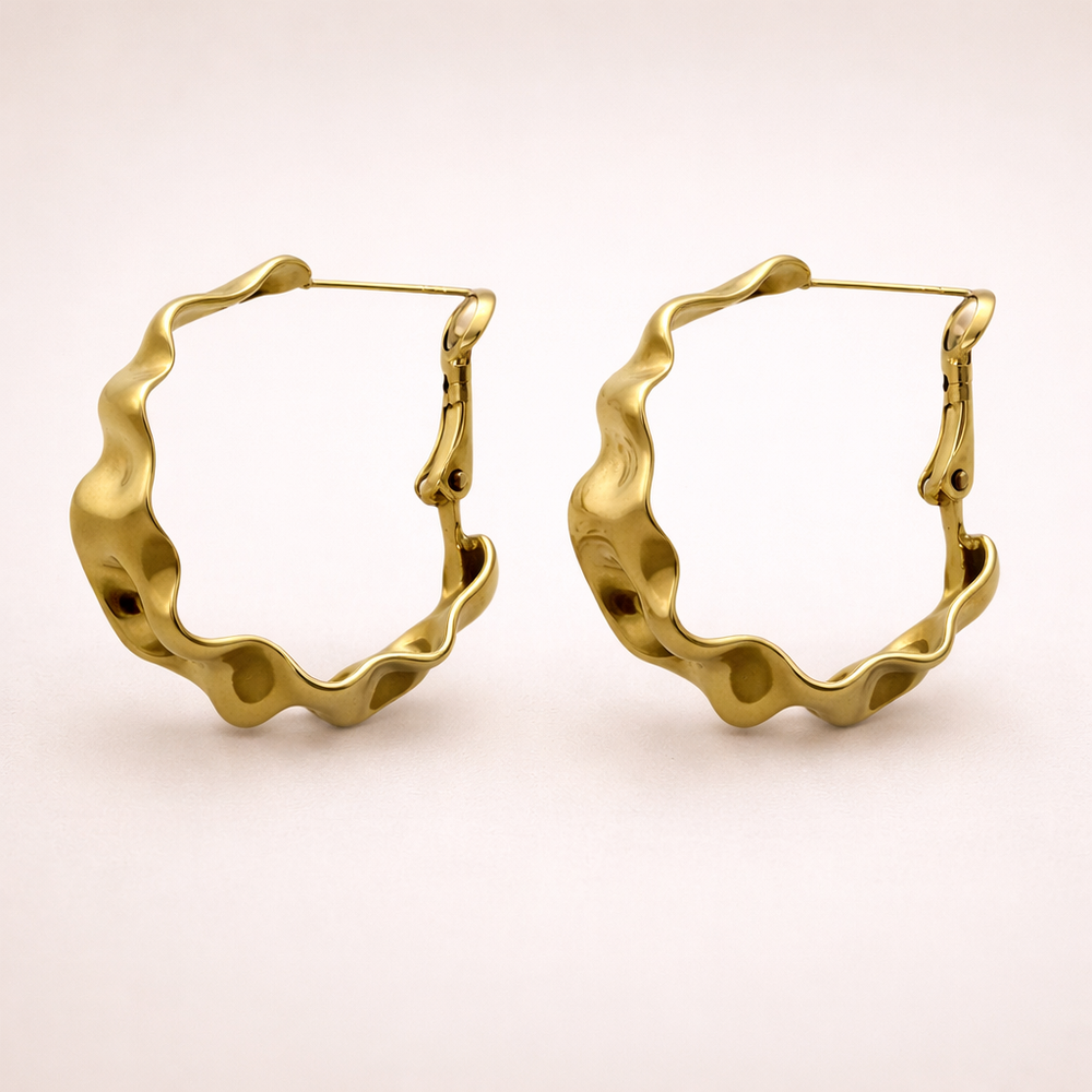 Crumbs earrings gold
