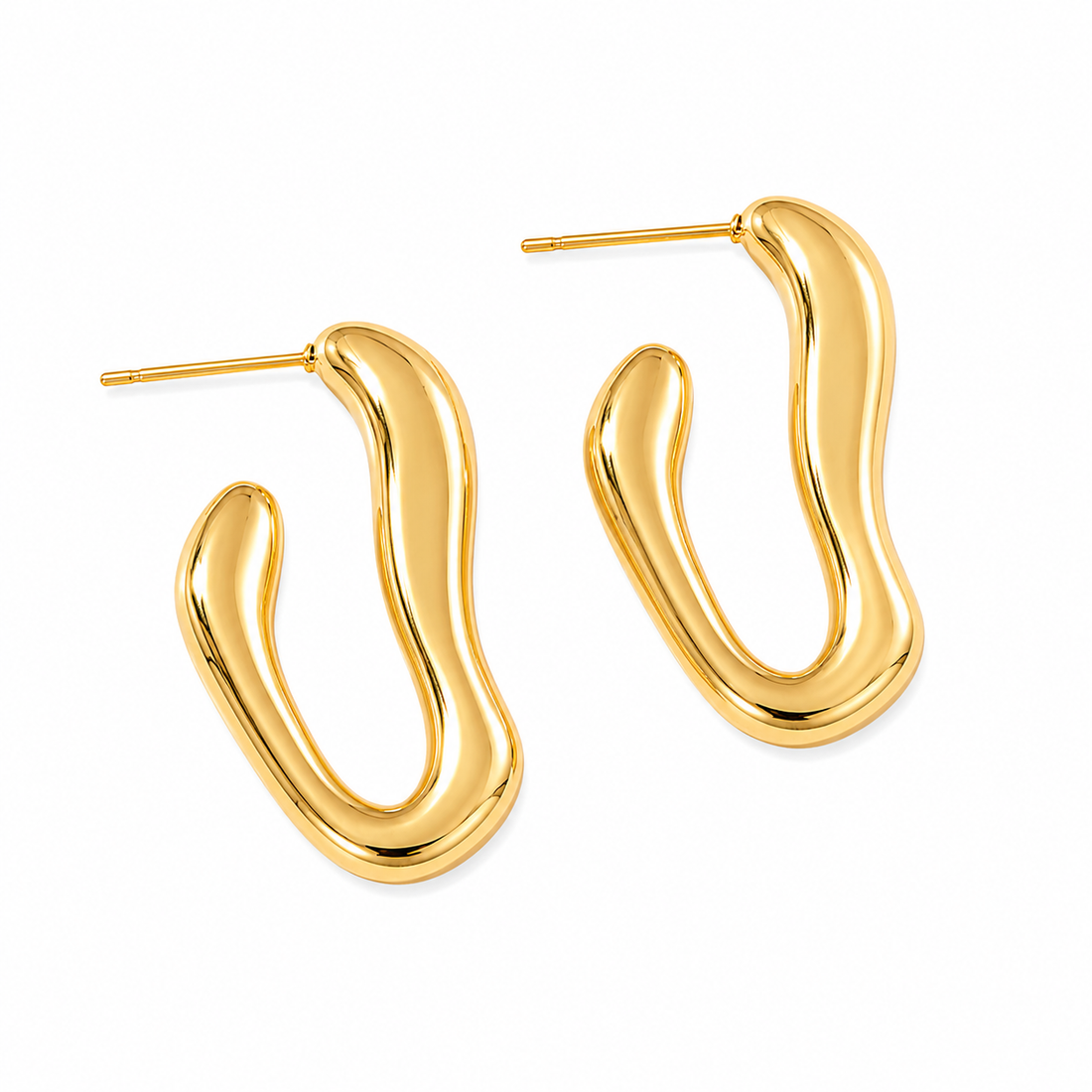 Bubbly hoops gold