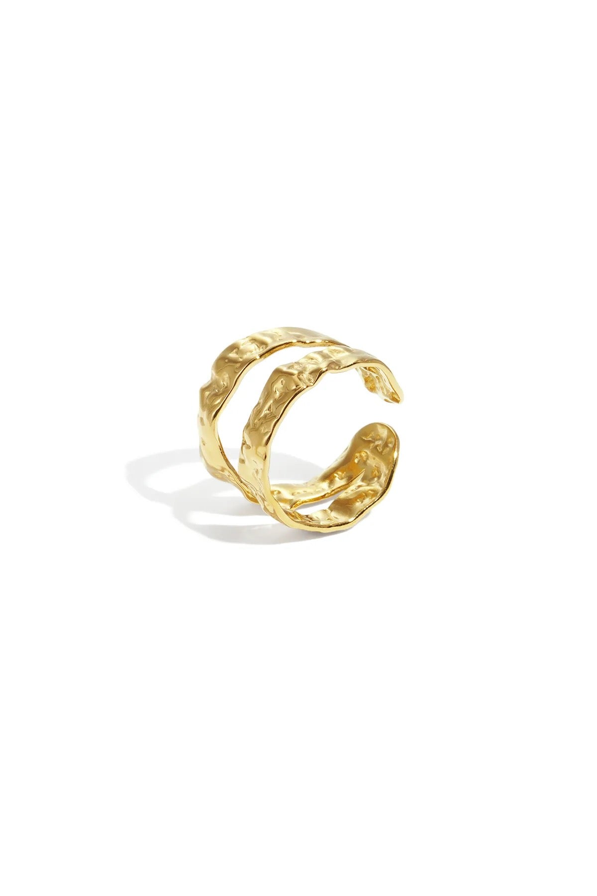 Structured double ring gold