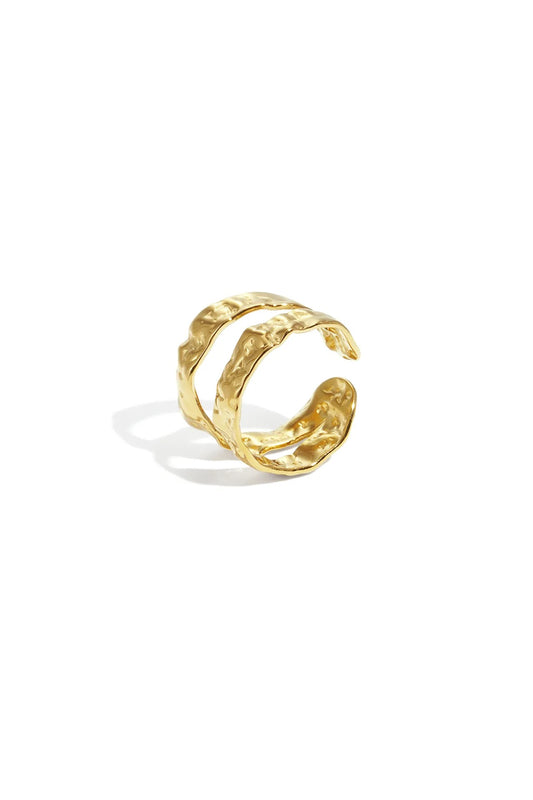 Structured double ring gold