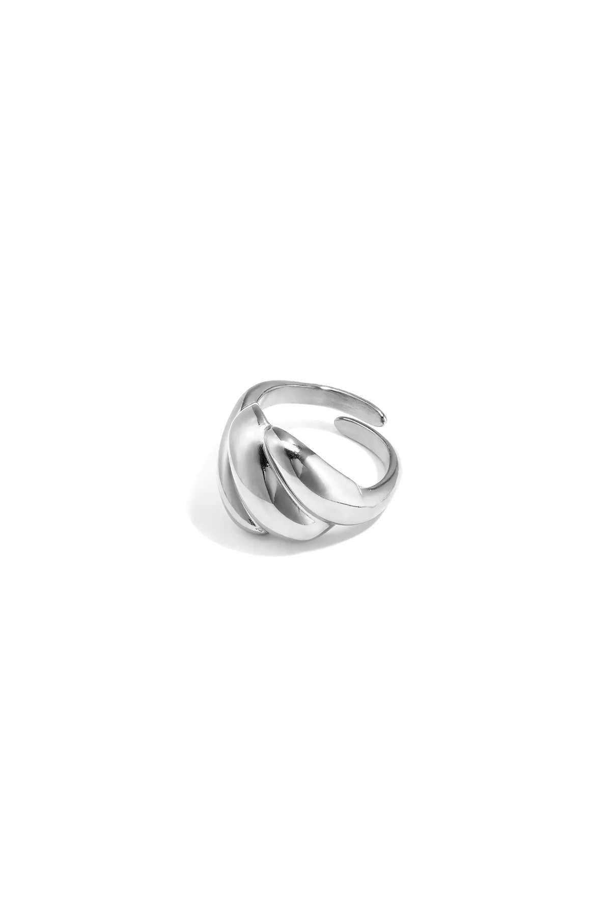 Bubble ring silver