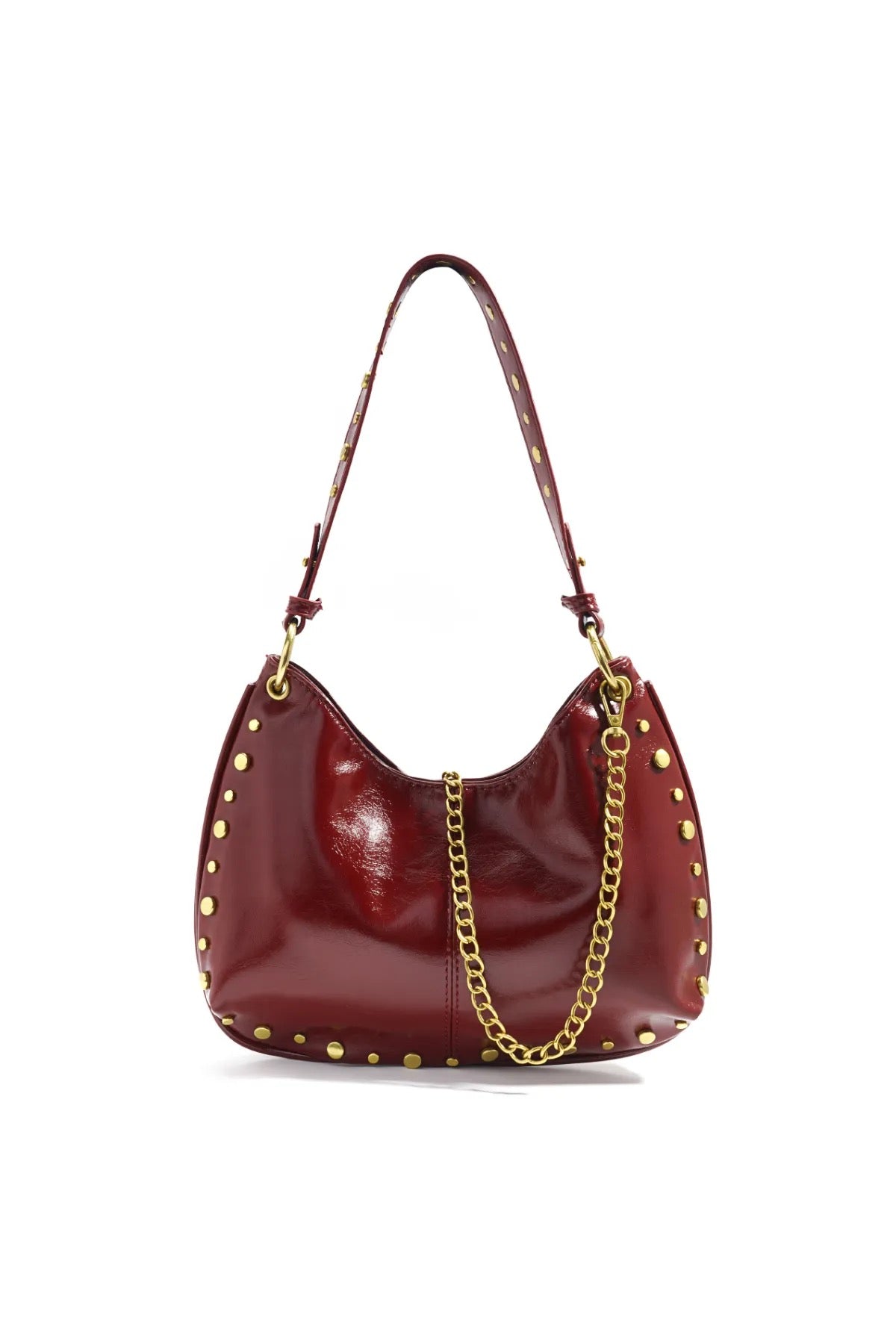 Studs bag bordeaux