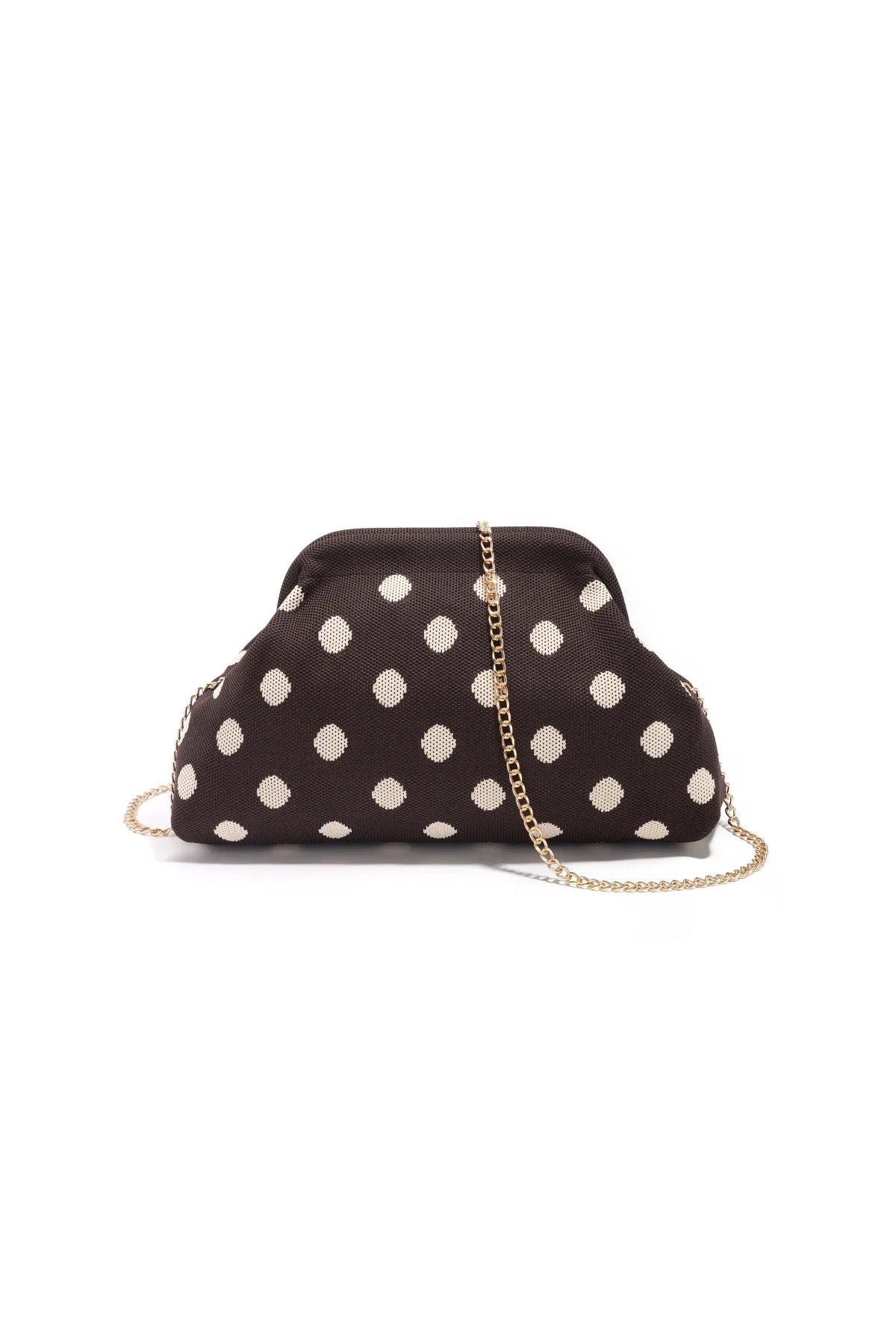Polka dot bag brown/white