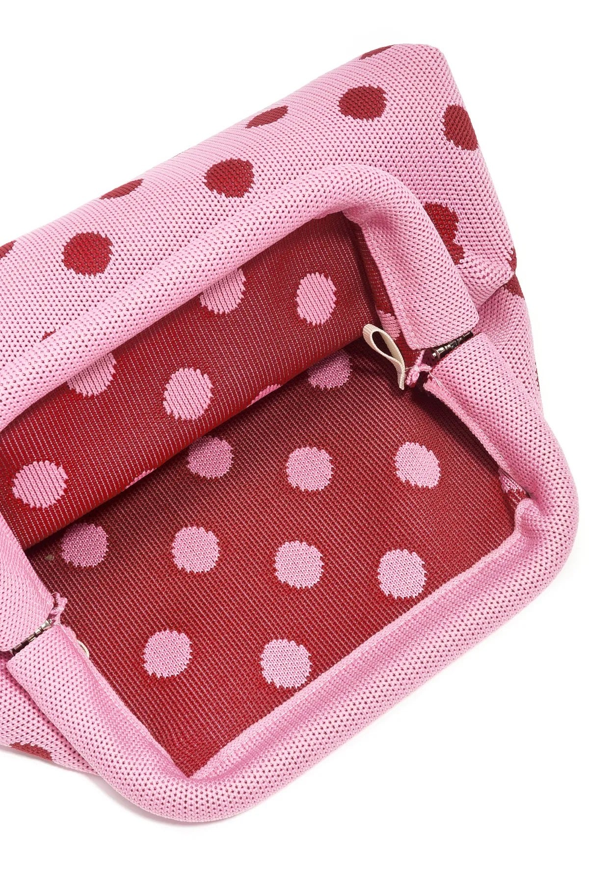 Polka dot bag brown/white