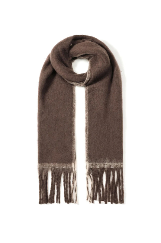 Winter scarf simple brown/beige