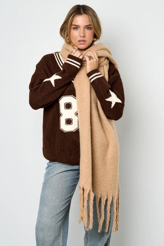 Winter scarf basic beige