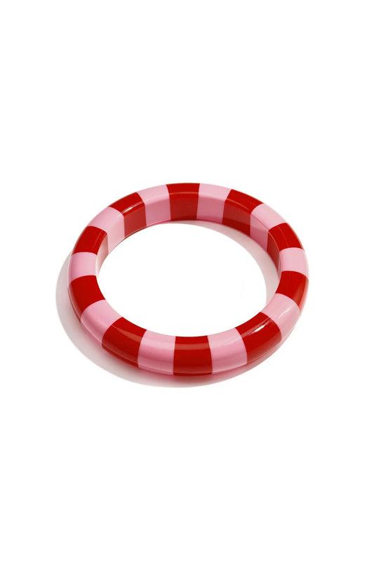 Striped bangle red