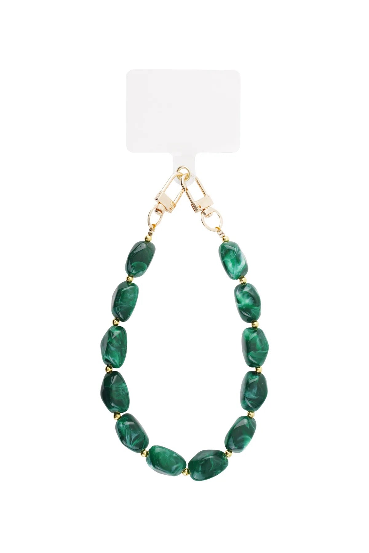 Green stones phone chain