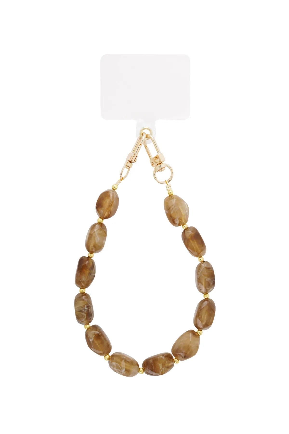 Beige stones phone chain