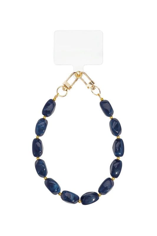 Navy stones phone chain
